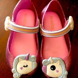 Mini Melissa unicorn shoes size 7